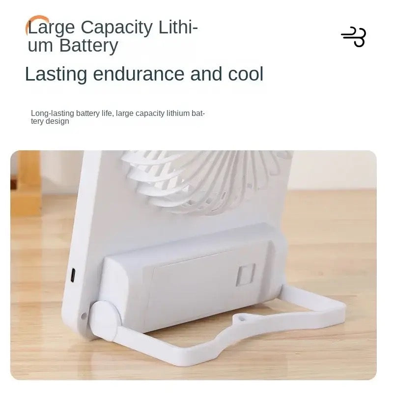 Slim Foldable Led Fan, Small Night Light Fan, Dormitory Hanging Dual Purpose Fan, Summer Mini Fan With Light Slim Foldable Led Fan, Small Night Light Fan, Dormitory Hanging Dual Purpose Fan, Summer Mini Fan With Light